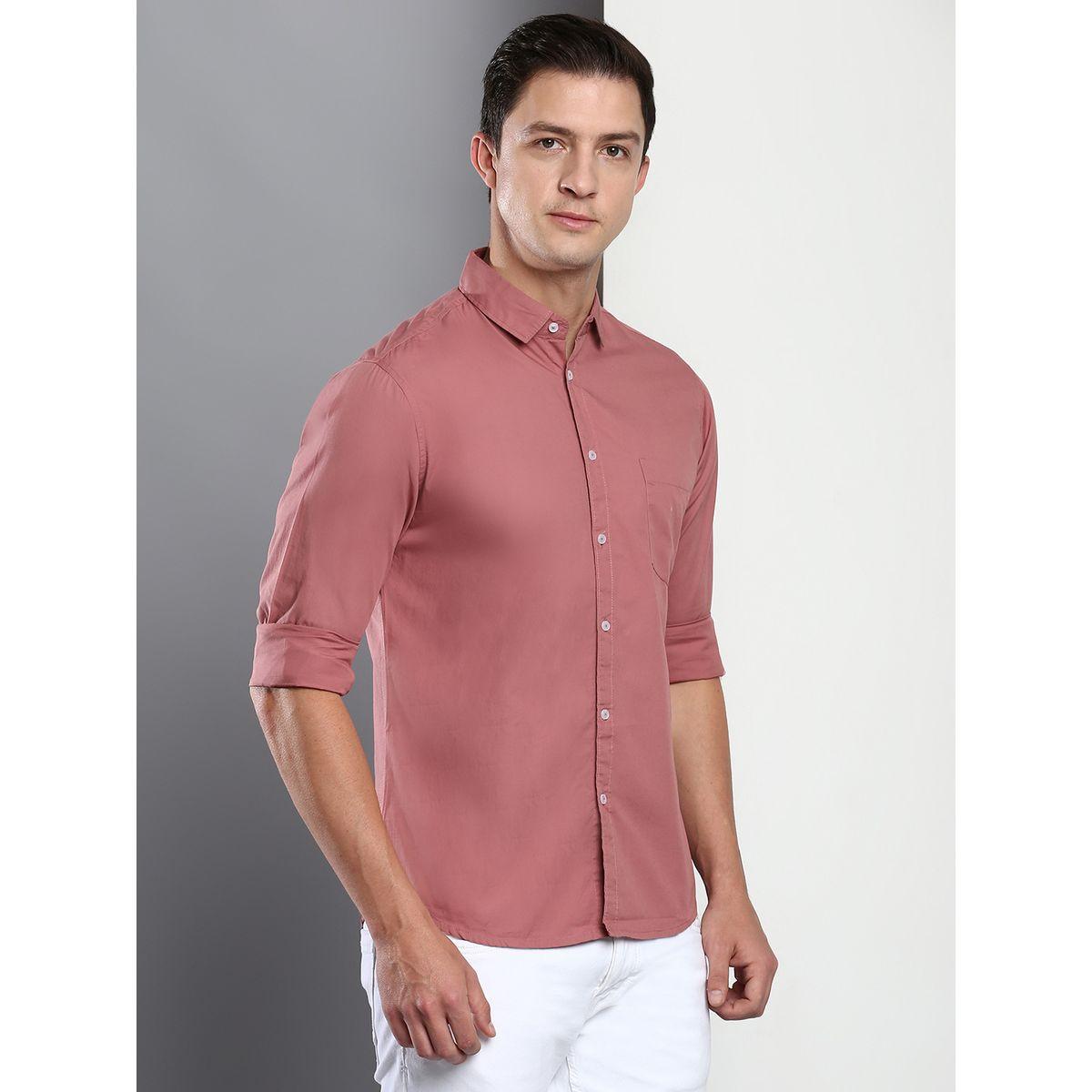 Dennis Lingo Solid Casual Shirt with Button Placket-men-clothing-shirts-image-2
