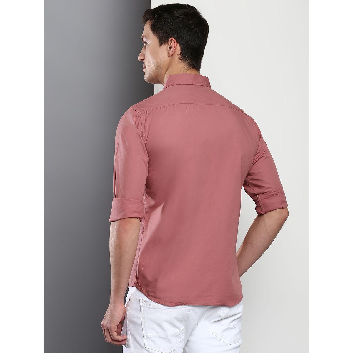 Dennis Lingo Solid Casual Shirt with Button Placket-men-clothing-shirts-image-5