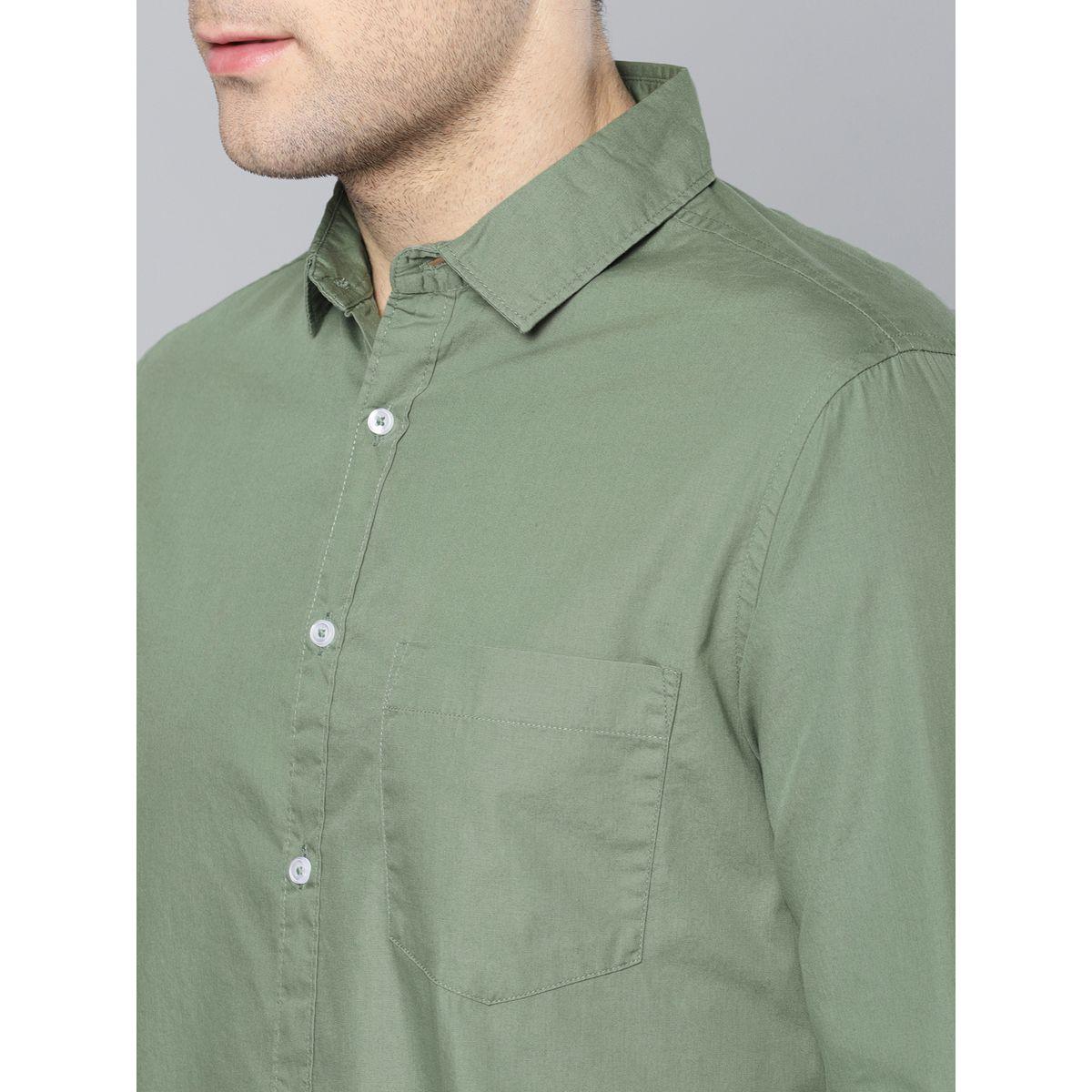 Dennis Lingo Solid Casual Shirt with Button Placket-men-clothing-shirts-image-5