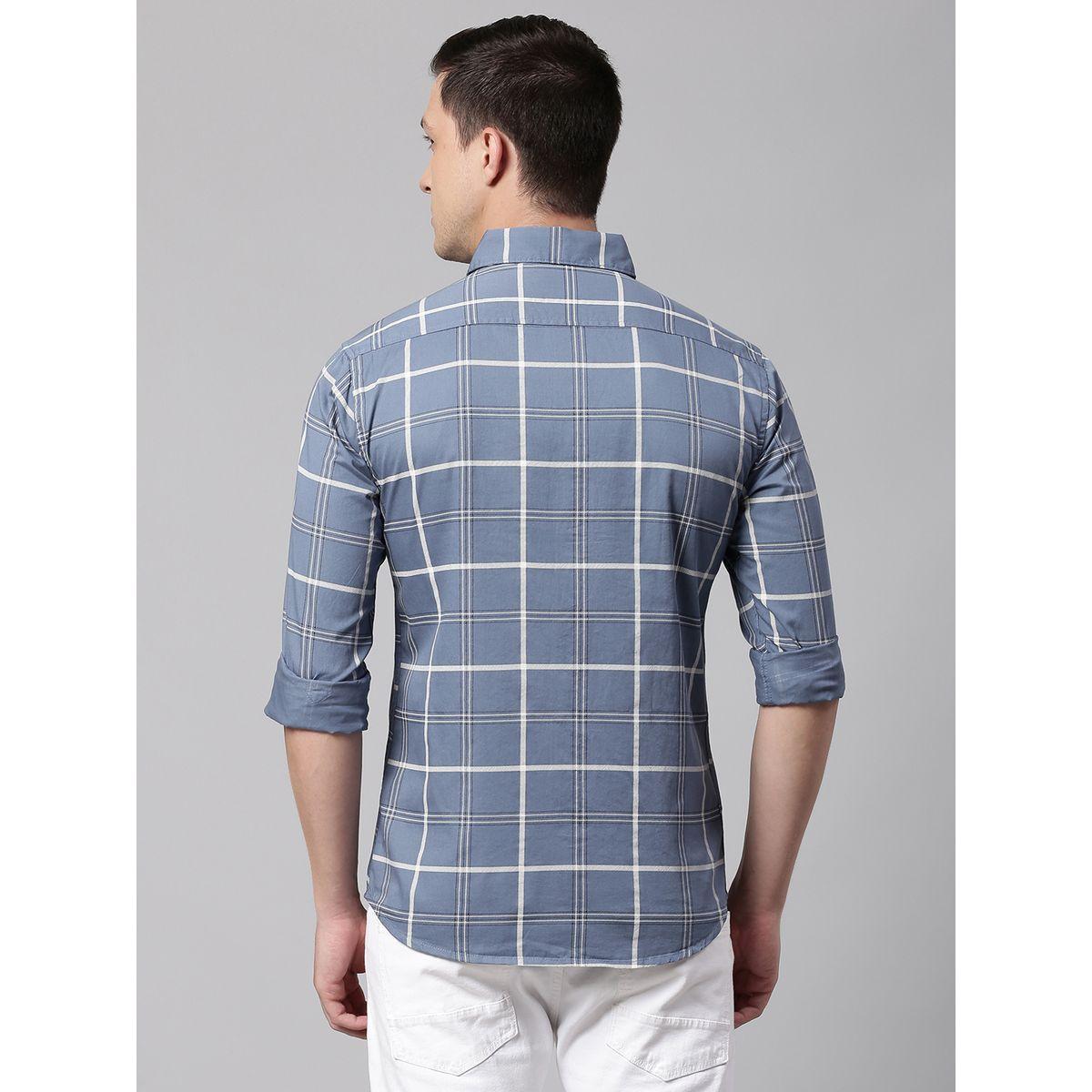 Window Pane Checkered Slim Fit Casual Shirt-men-clothing-shirts-image-4