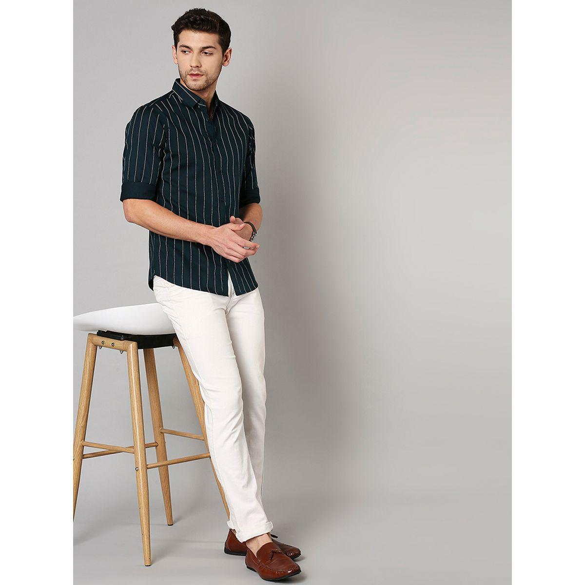 Dennis Lingo Striped Print Slim Fit Casual Shirt-men-clothing-shirts-image-1
