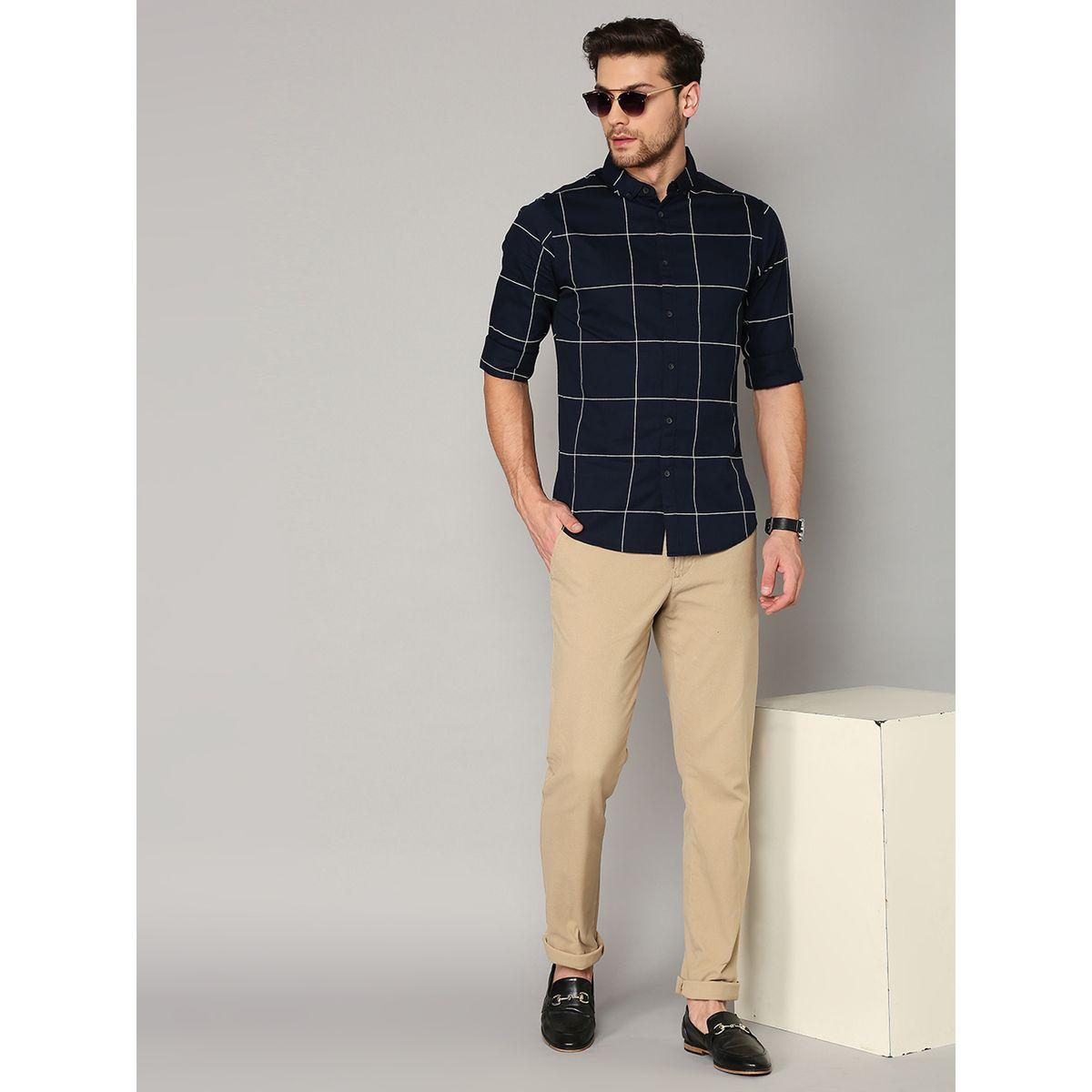 Dennis Lingo Checked Print Slim Fit Casual Shirt-men-clothing-shirts-image-1