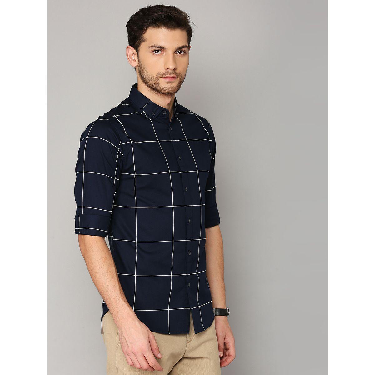 قميص كاروهات بقصة سليم فت-men-clothing-shirts-image-3