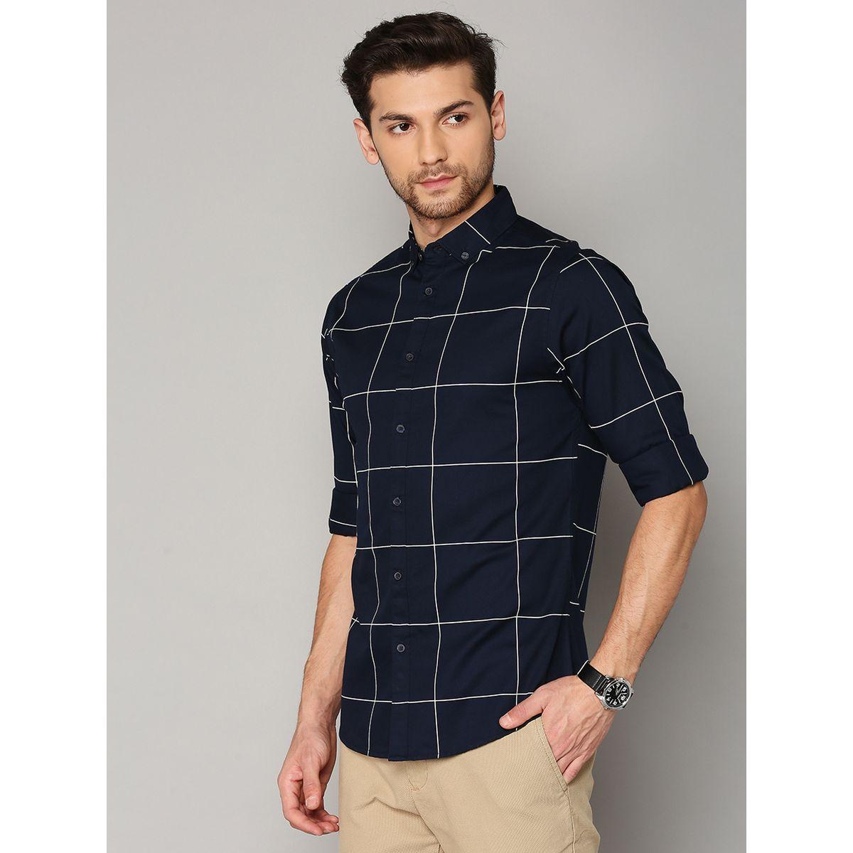 قميص كاروهات بقصة سليم فت-men-clothing-shirts-image-4