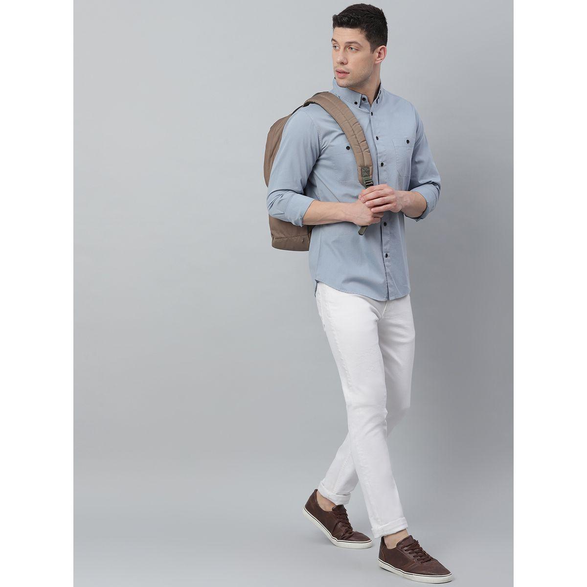 Dennis Lingo Solid Slim Fit Casual Shirt-men-clothing-shirts-image-1