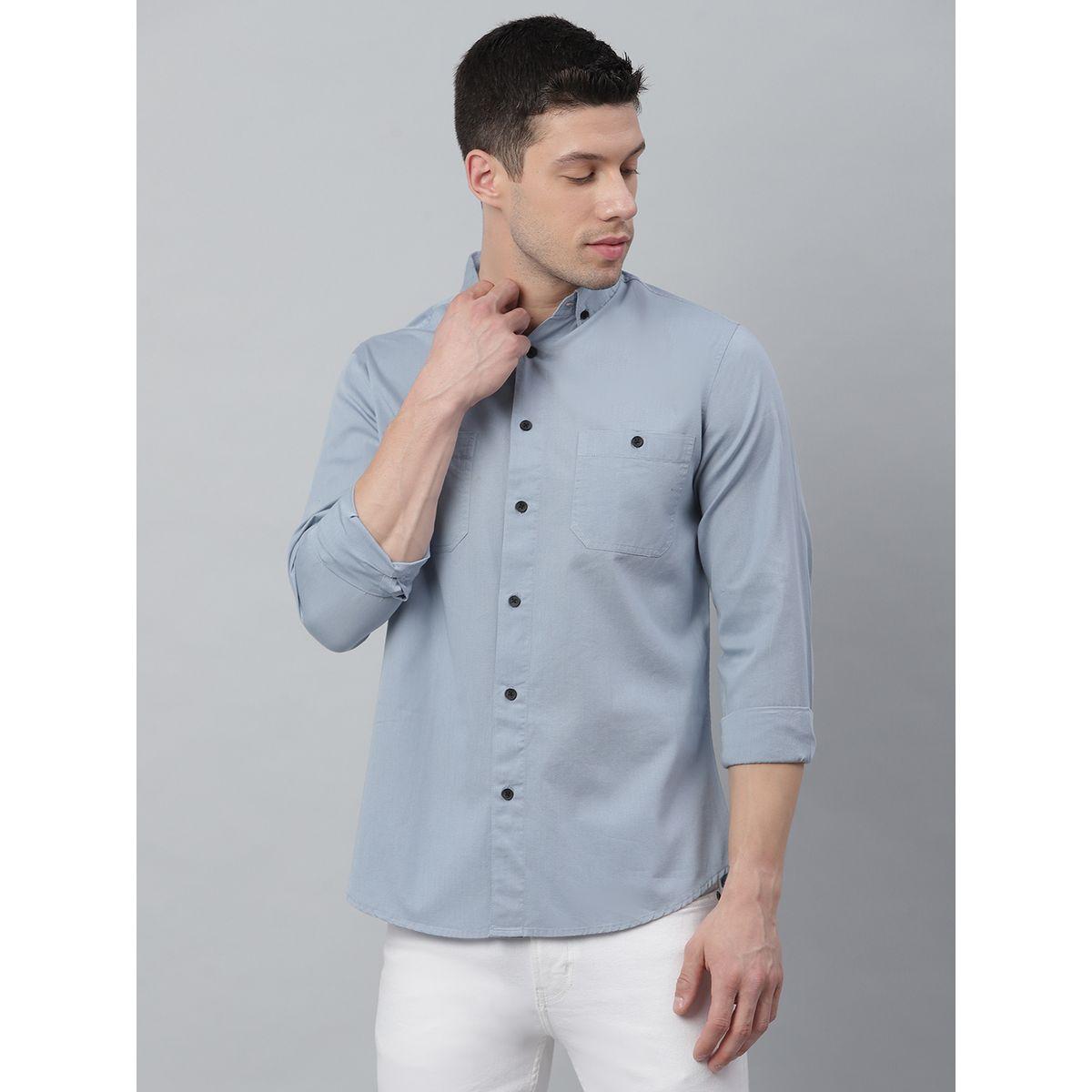 قميص سادة بقصة سليم فت-men-clothing-shirts-image-2