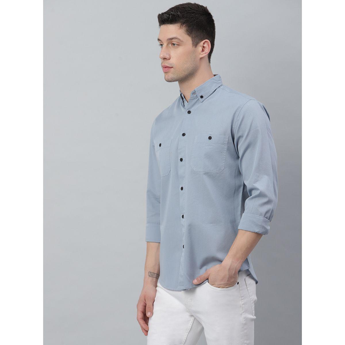 قميص سادة بقصة سليم فت-men-clothing-shirts-image-3