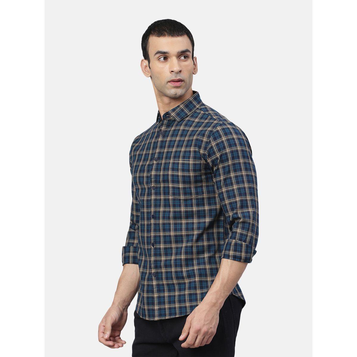قميص كاروهات بقصة سليم فت دينيس لينجو × ستايلي-men-clothing-shirts-image-2