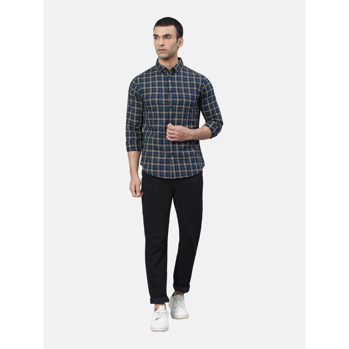 قميص كاروهات بقصة سليم فت دينيس لينجو × ستايلي-men-clothing-shirts-image-5