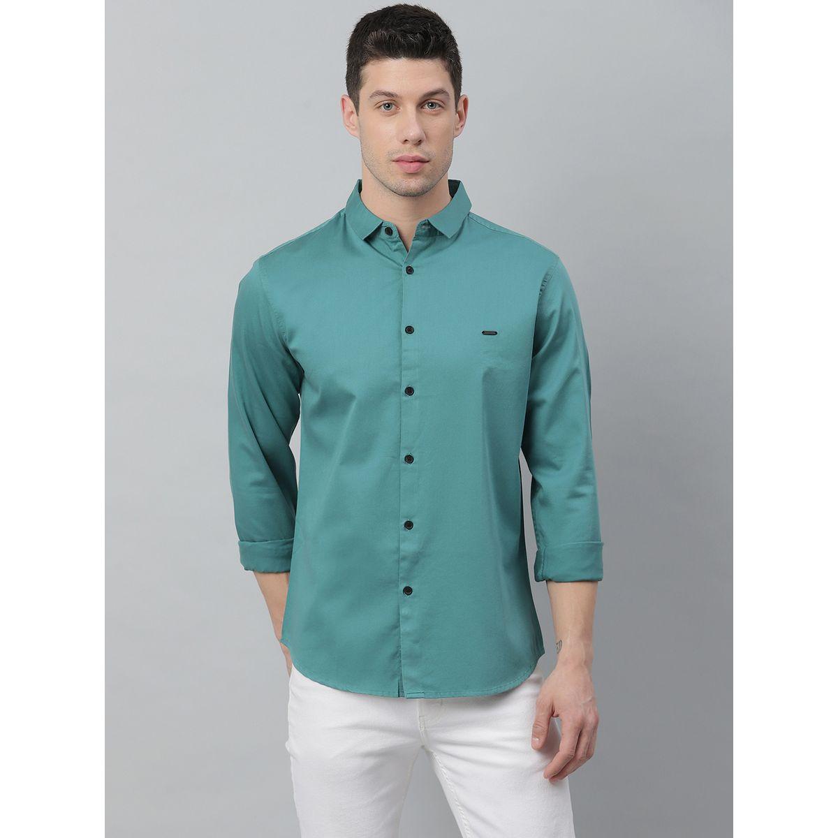 قميص سادة بقصة سليم فت-men-clothing-shirts-image-1