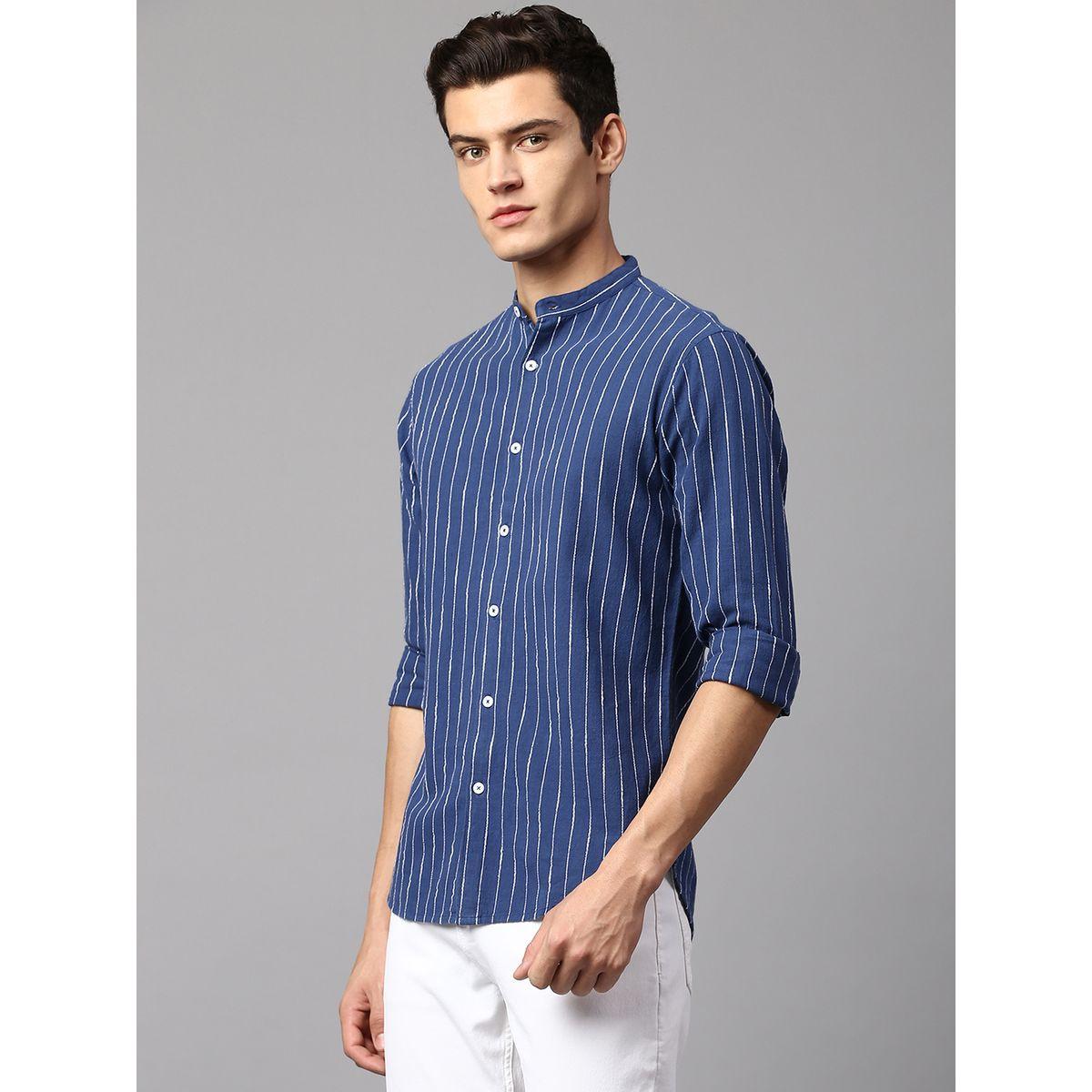 قميص مخطط بقصة سليم فت-men-clothing-shirts-image-2