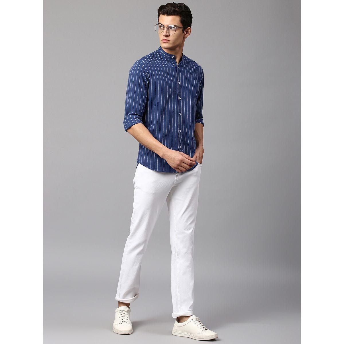 Stripe Print Slim Fit Casual Shirt-men-clothing-shirts-image-4