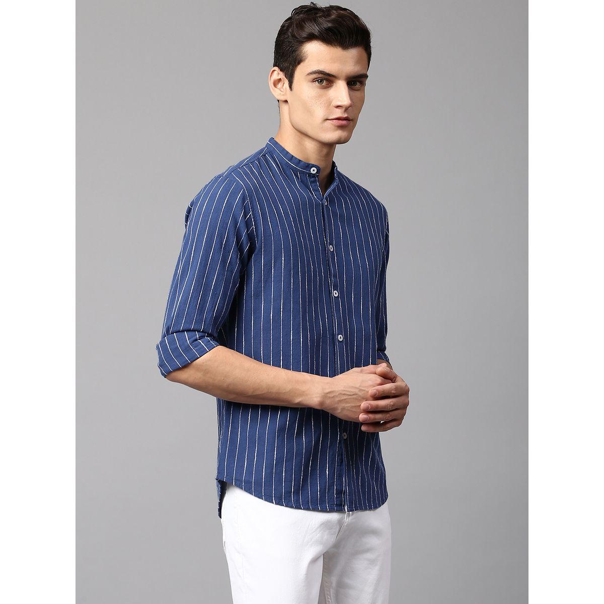 Stripe Print Slim Fit Casual Shirt-men-clothing-shirts-image-5