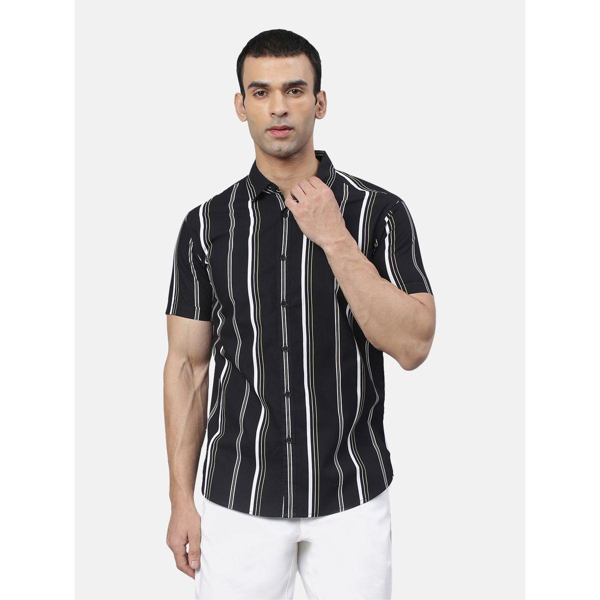 Dennis Lingo Striped Print Slim Fit Casual Shirt-men-clothing-shirts-image-1