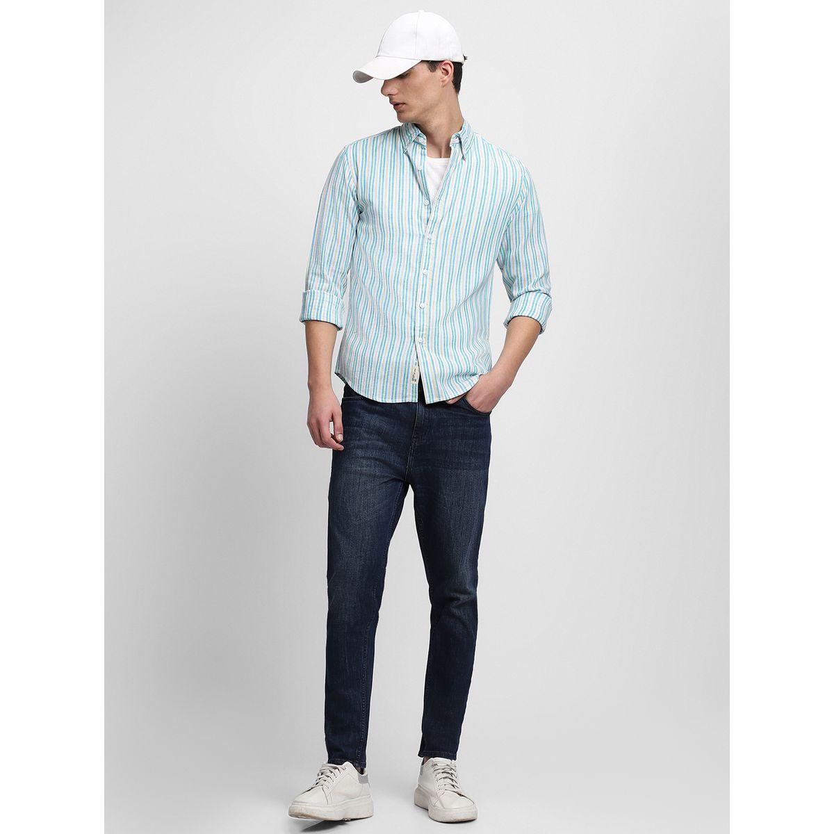 Dennis Lingo Striped Print Regular Fit Casual Shirt-men-clothing-shirts-image-1