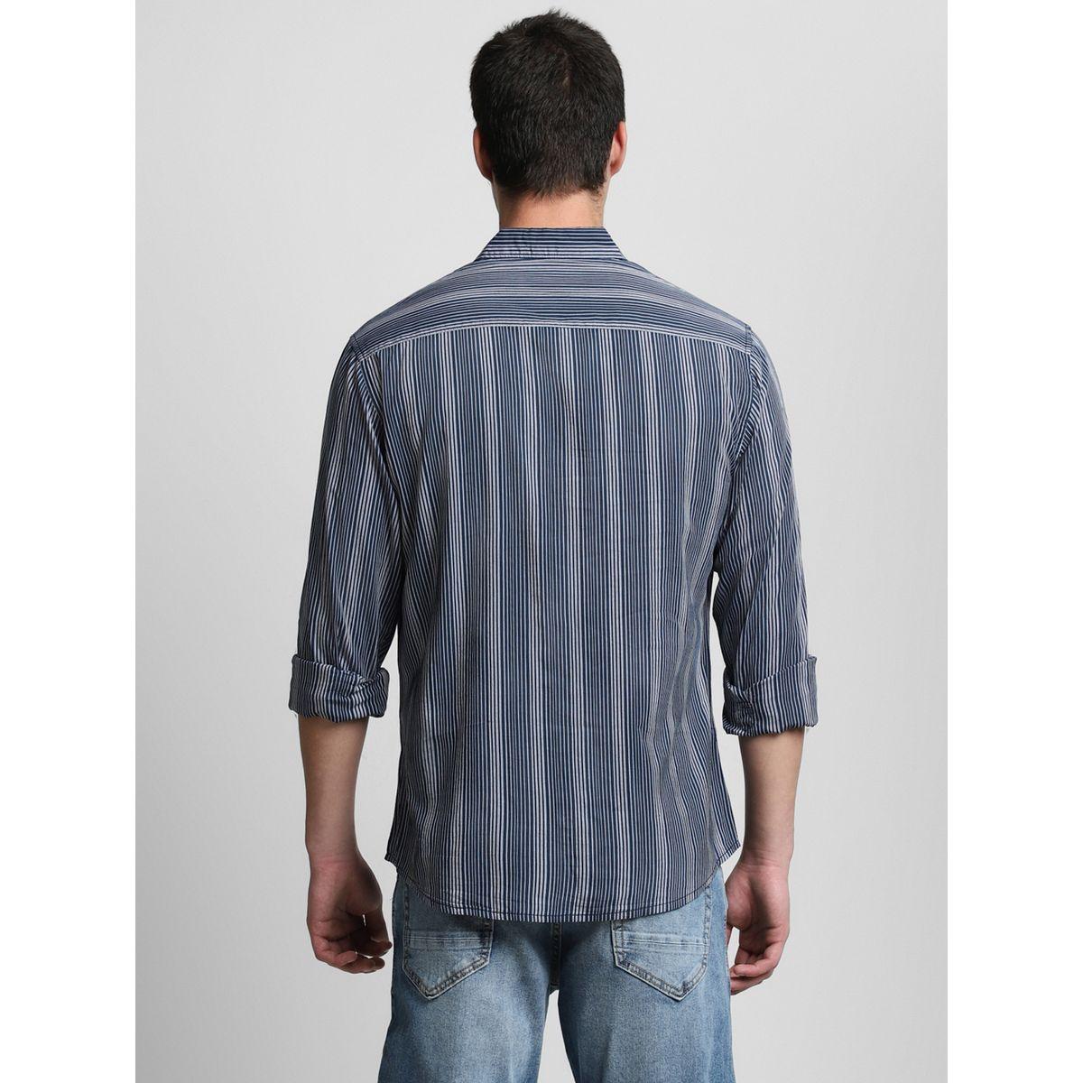 قميص مخطط بقصة عادية-men-clothing-shirts-image-3