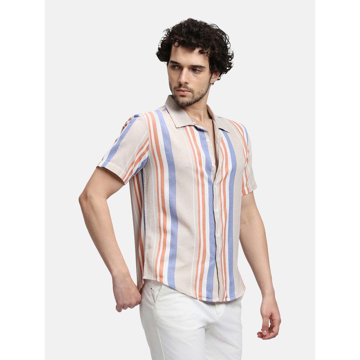 Dennis Lingo Striped Resort Collar Casual Shirt-men-clothing-shirts-image-3
