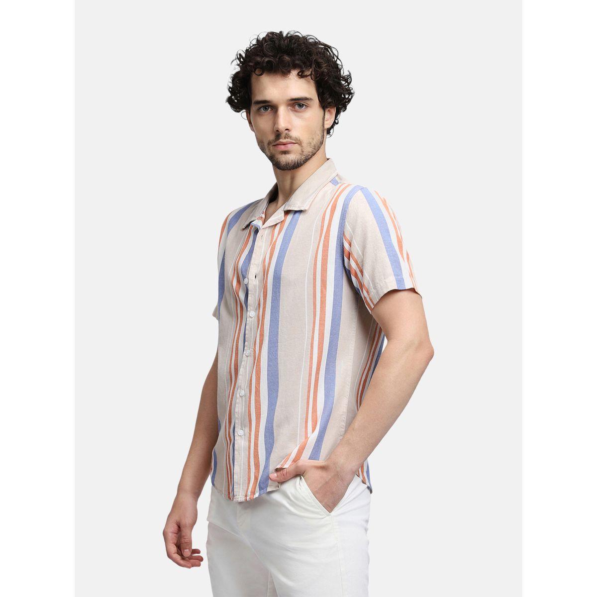 Dennis Lingo Striped Resort Collar Casual Shirt-men-clothing-shirts-image-4