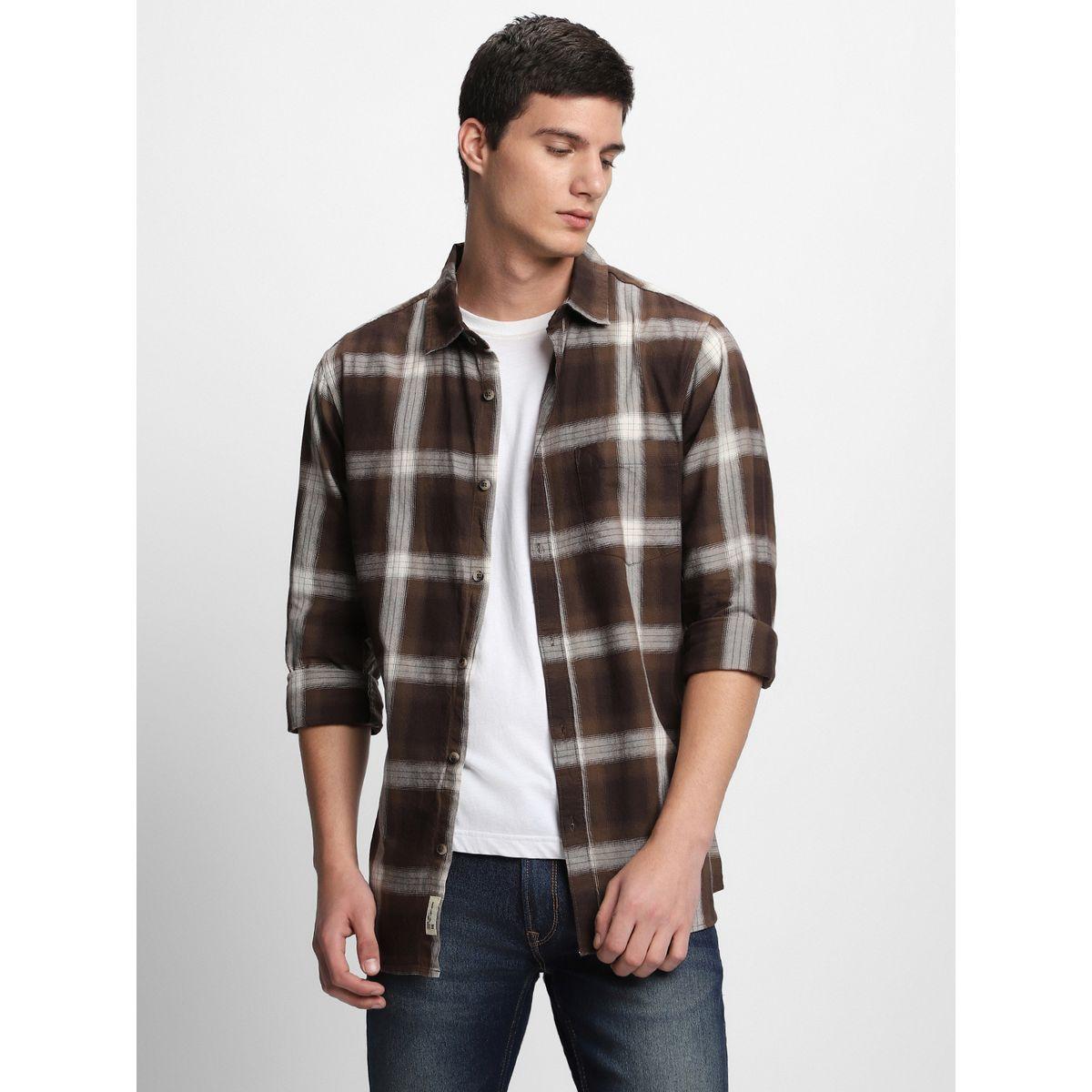 قميص كاروهات بقصة عادية-men-clothing-shirts-image-2
