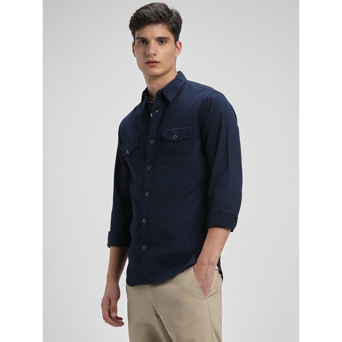 Dennis Lingo Solid Regular Fit Casual Shirt-men-clothing-shirts-image-3