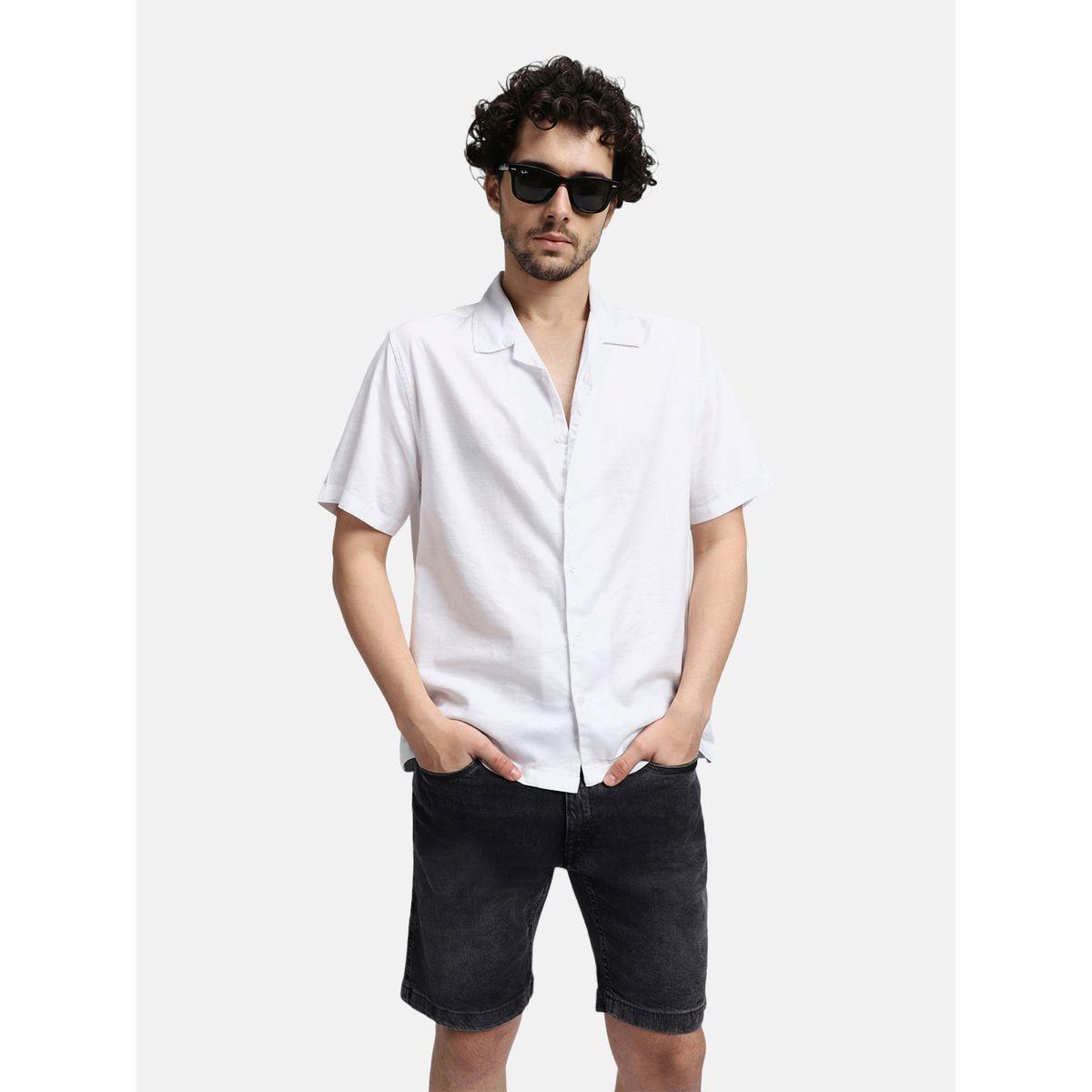 قميص سادة بأكمام قصيرة-men-clothing-shirts-image-1