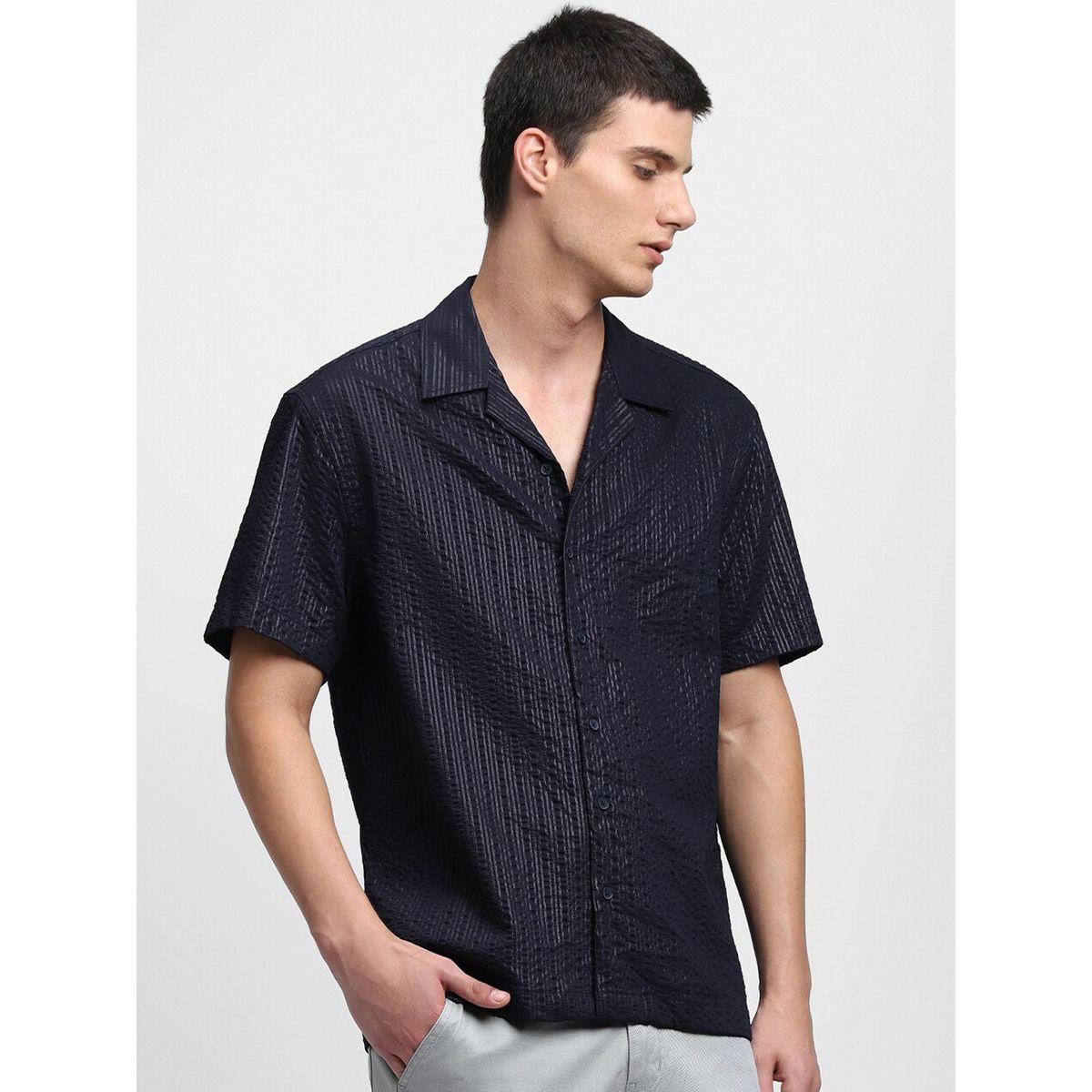 قميص كاجوال بتفاصيل بارزة الملمس دينيس لينجو × ستايلي-men-clothing-shirts-image-1