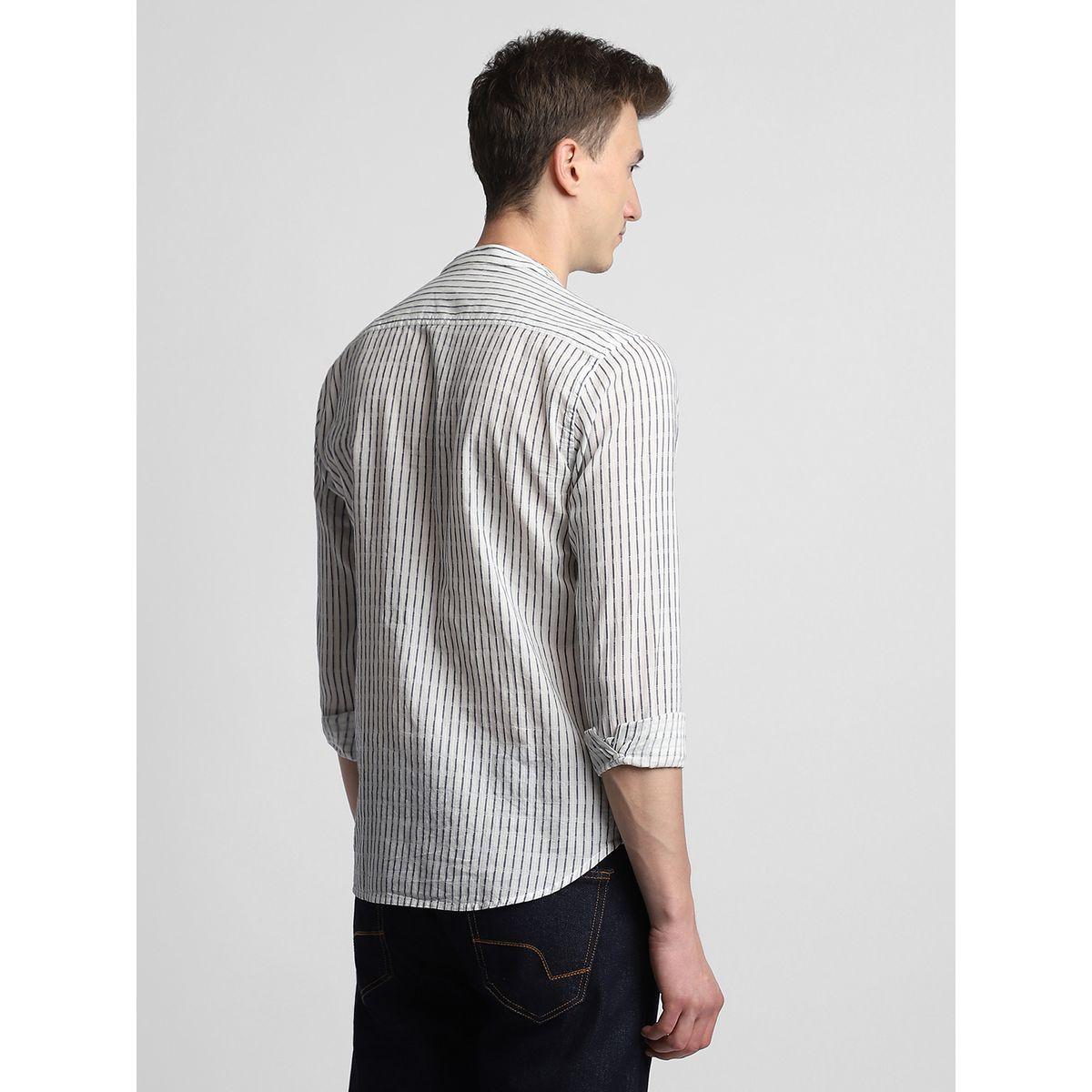 قميص مخطط بأزرار غلق دينيس لينجو × ستايلي-men-clothing-shirts-image-3