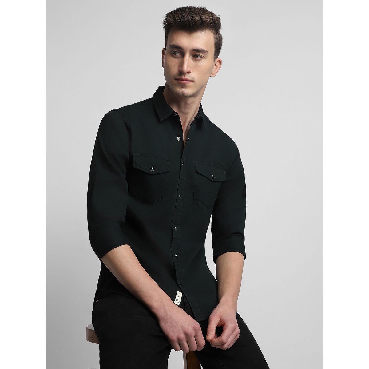 Dennis Lingo X Styli Solid Casual Shirt with Flap Pocket-men-clothing-shirts-image-1