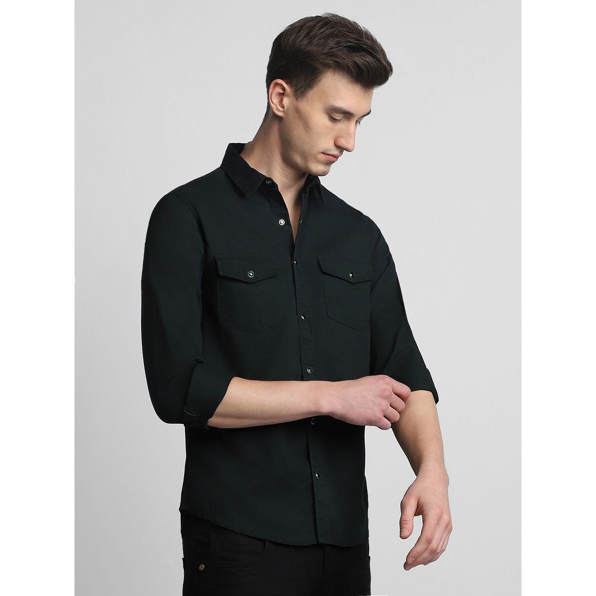 Dennis Lingo X Styli Solid Casual Shirt with Flap Pocket-men-clothing-shirts-image-2