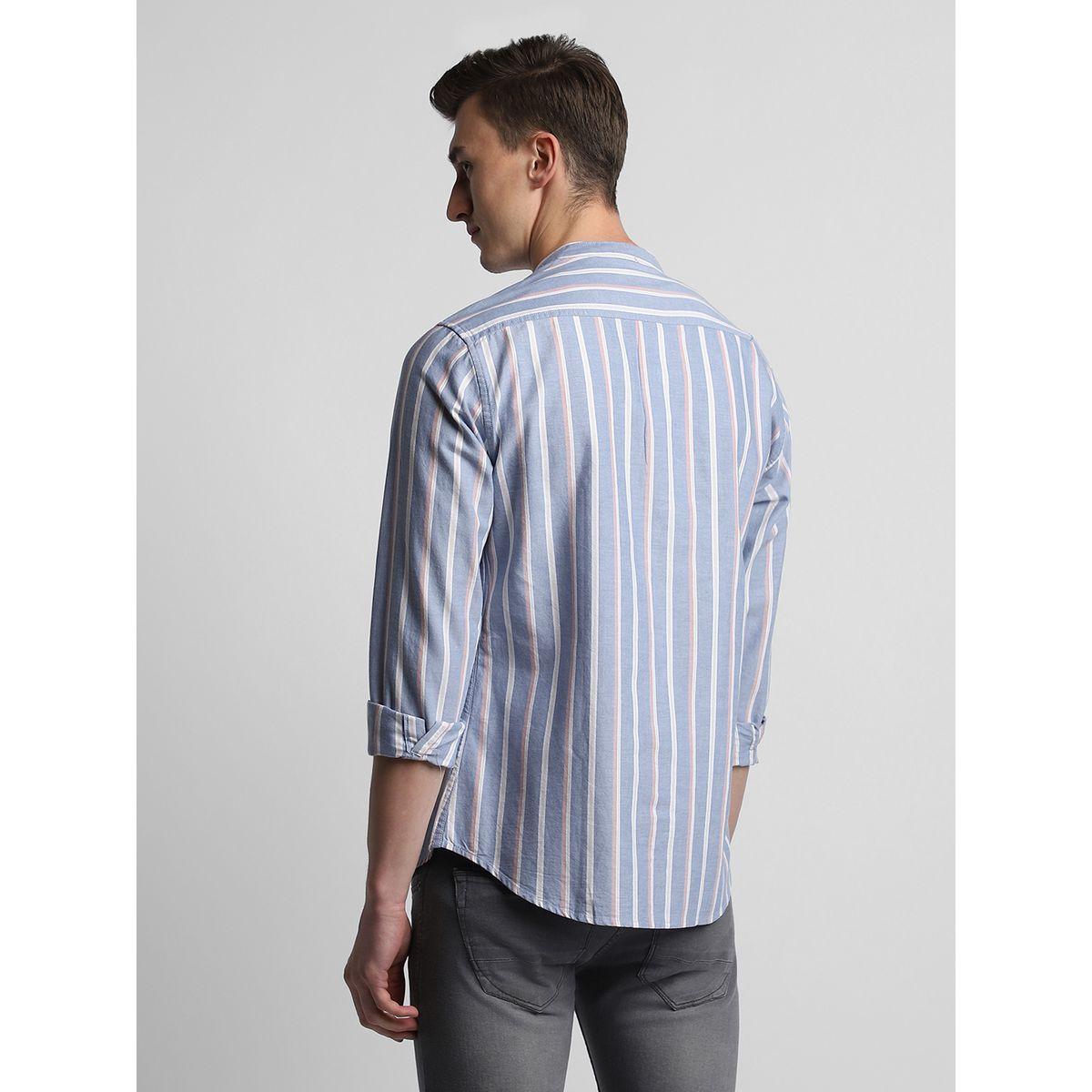 Dennis Lingo X Styli Striped Mandarin Collar Casual Shirt-men-clothing-shirts-image-3