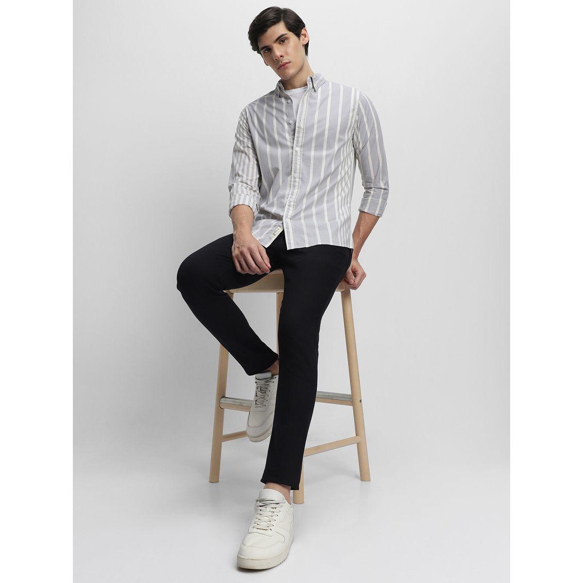 قميص مخطط بقصة عادية-men-clothing-shirts-image-5