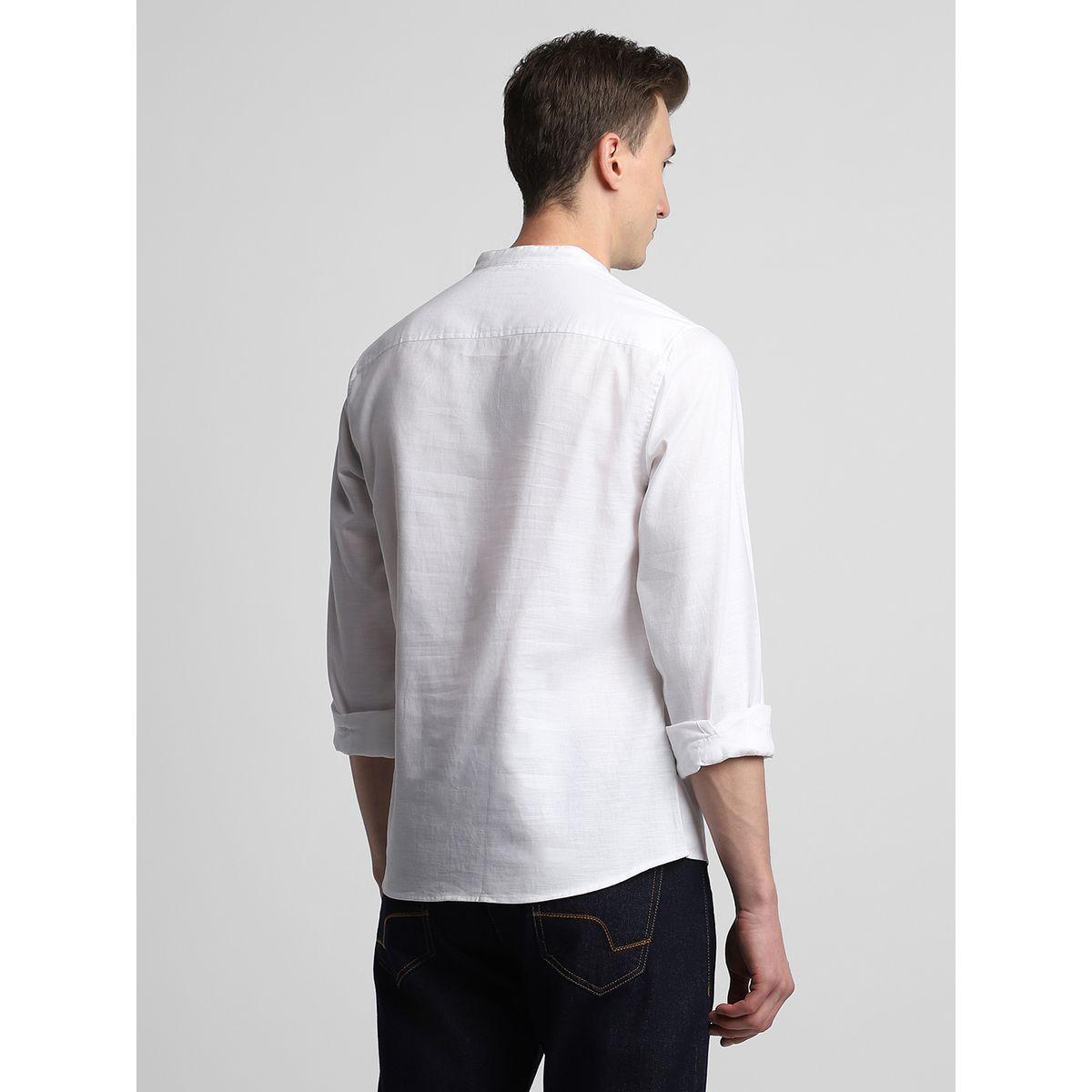 قميص سادة بياقة ماندارين دينيس لينجو × ستايلي-men-clothing-shirts-image-3