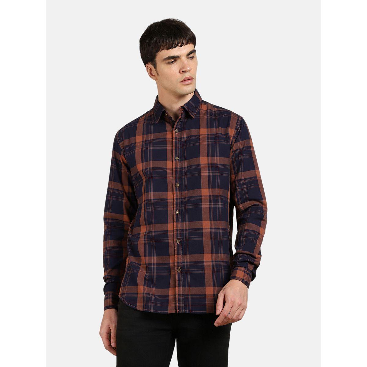 Checked Print Regular Fit Casual Shirt-men-clothing-shirts-image-1