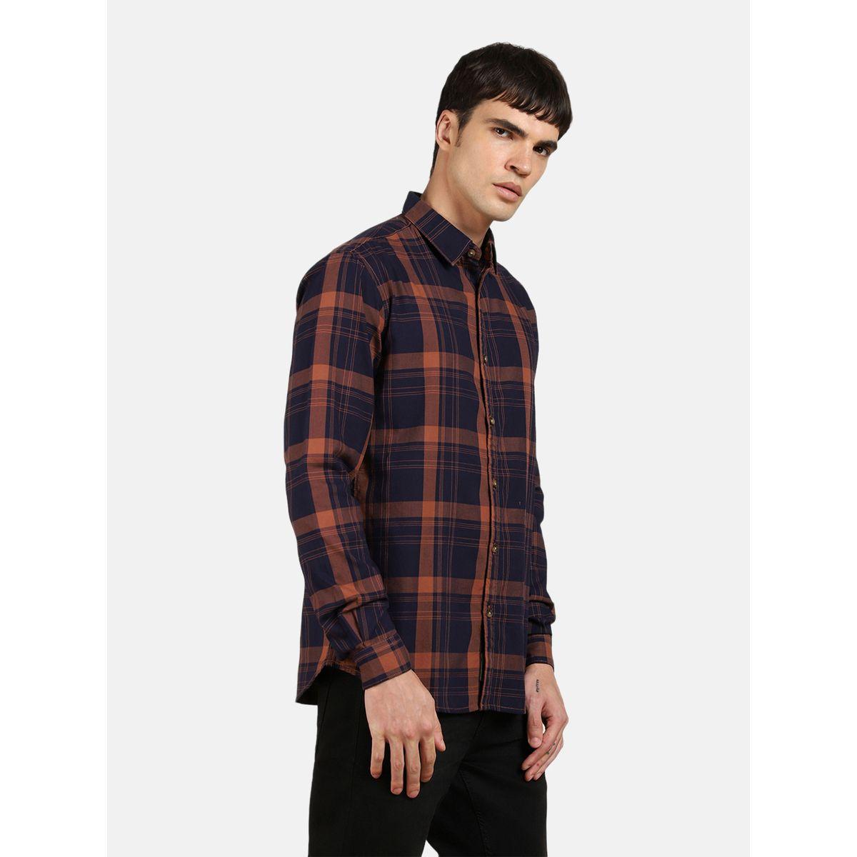 Checked Print Regular Fit Casual Shirt-men-clothing-shirts-image-2