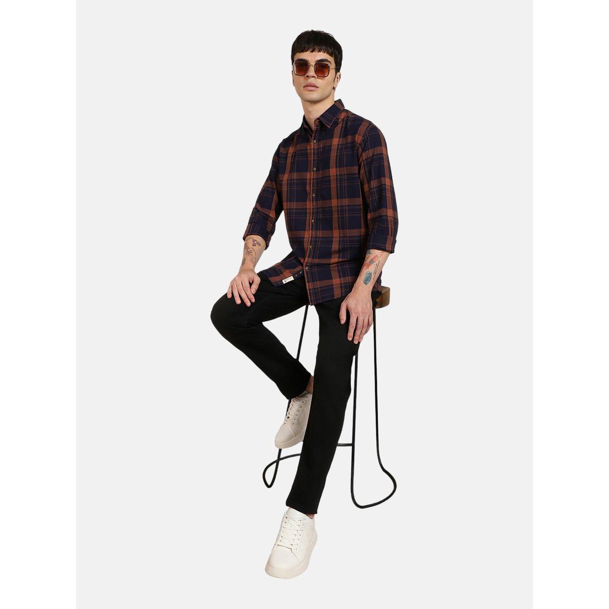 Checked Print Regular Fit Casual Shirt-men-clothing-shirts-image-5