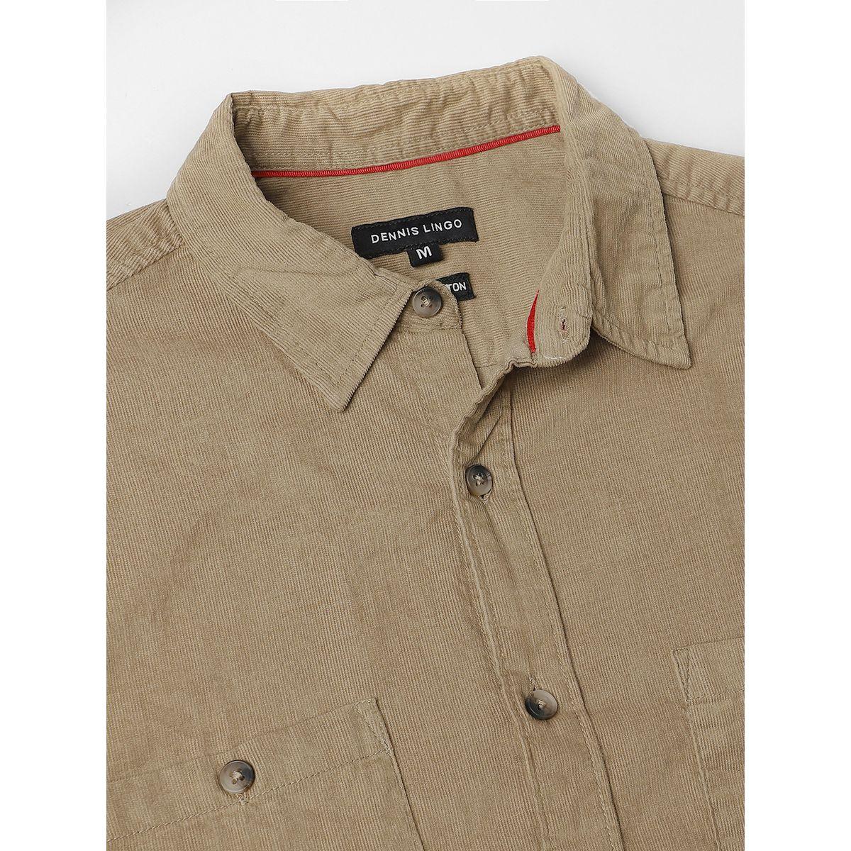 قميص كاجوال بتفاصيل جيب دينيس لينجو × ستايلي-men-clothing-shirts-image-4