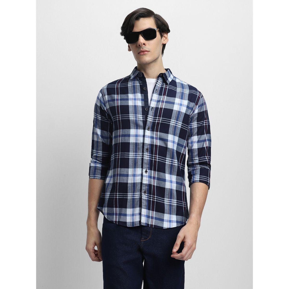 Dennis Lingo Checked Print Regular Fit Casual Shirt-men-clothing-shirts-image-1