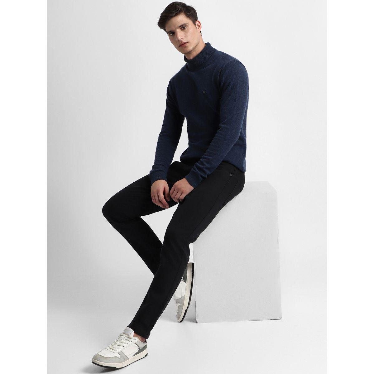 جينز سادة بقصة سليم فت دينيس لينجو × ستايلي-men-clothing-bottoms-jeans-image-1