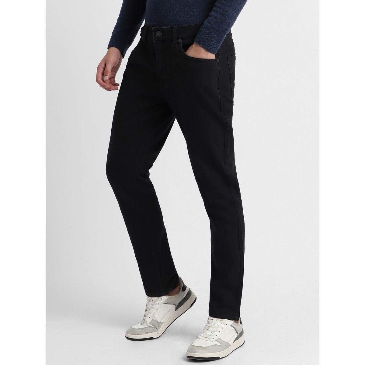 جينز سادة بقصة سليم فت دينيس لينجو × ستايلي-men-clothing-bottoms-jeans-image-2