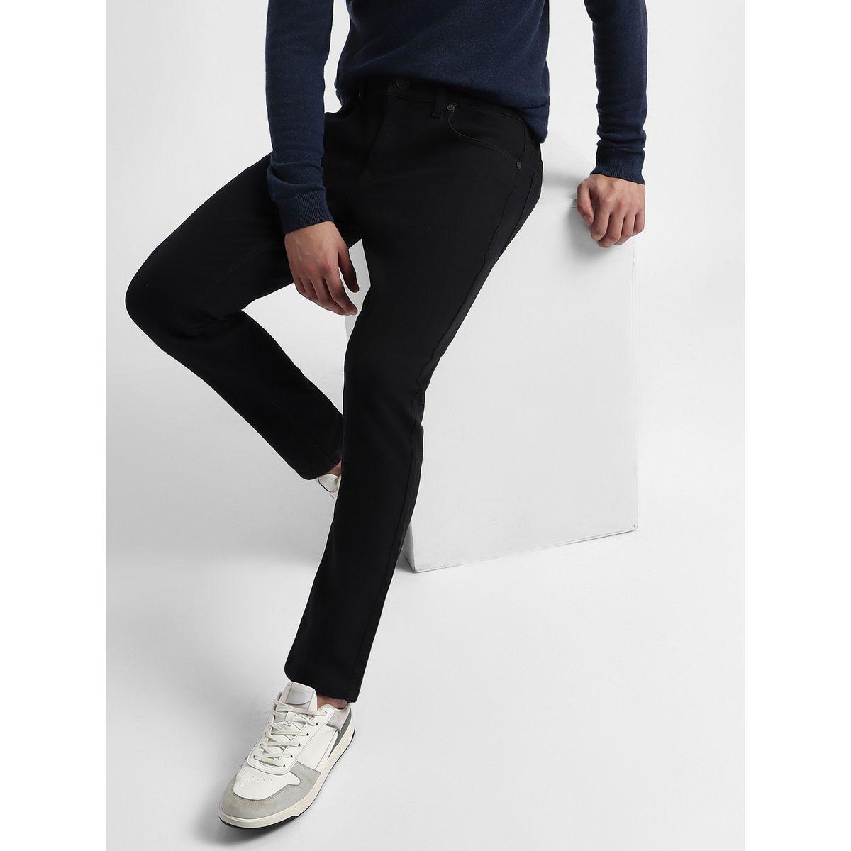 جينز سادة بقصة سليم فت دينيس لينجو × ستايلي-men-clothing-bottoms-jeans-image-4