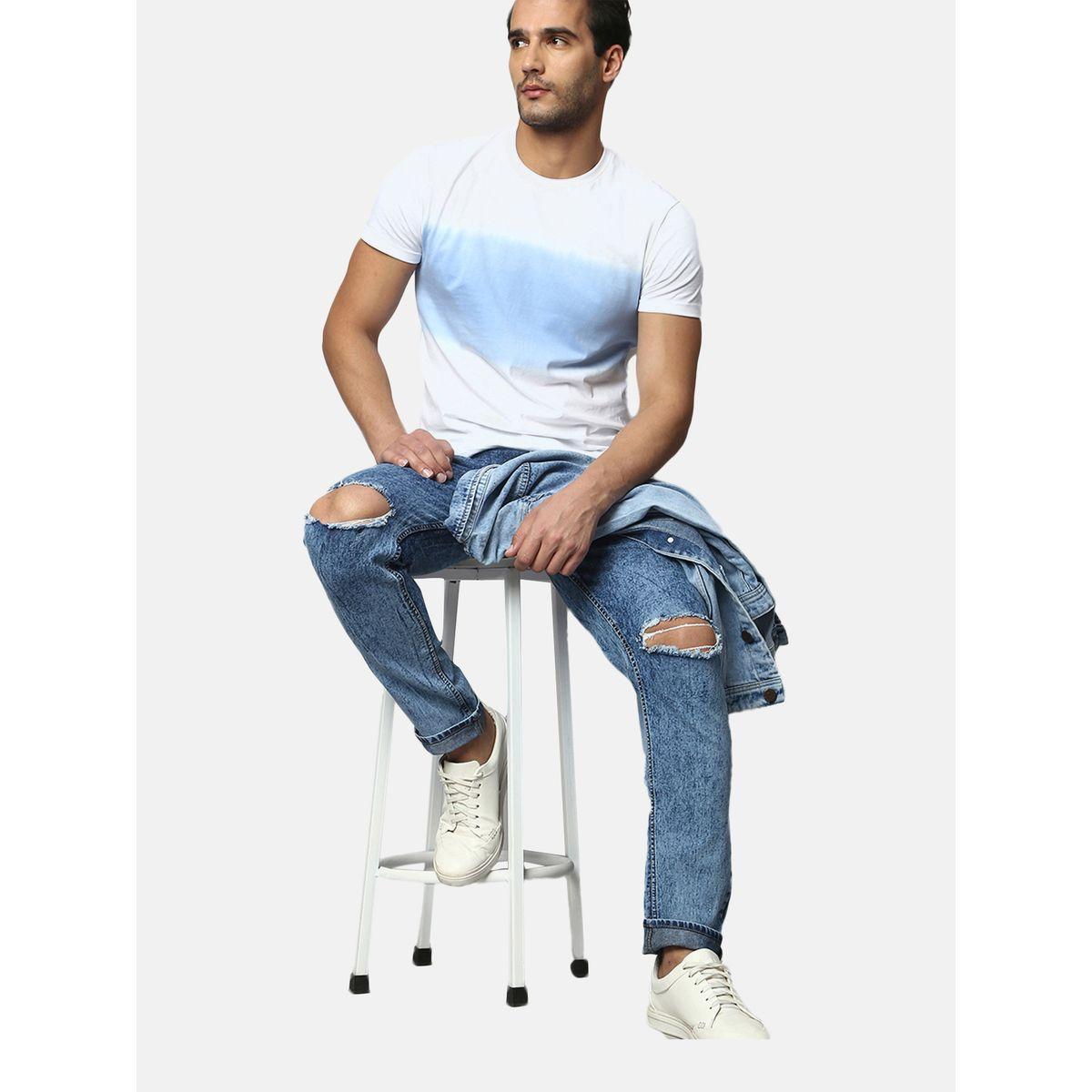 جينز بقصة سليم فت وتفاصيل ممزقة دينيس لينجو × ستايلي-men-clothing-bottoms-jeans-image-1