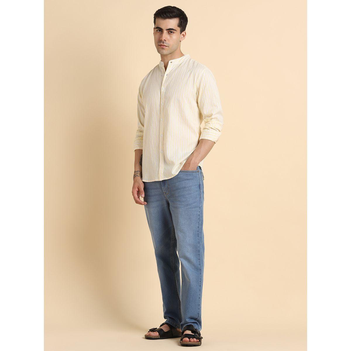 قميص مخطط بقصة عادية دينيس لينجو × ستايلي-men-clothing-shirts-image-1