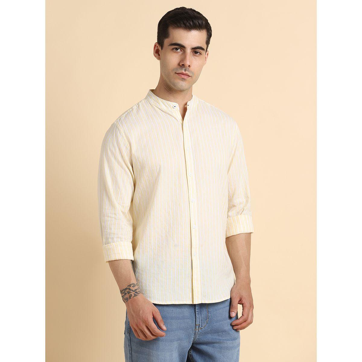 قميص مخطط بقصة عادية دينيس لينجو × ستايلي-men-clothing-shirts-image-3
