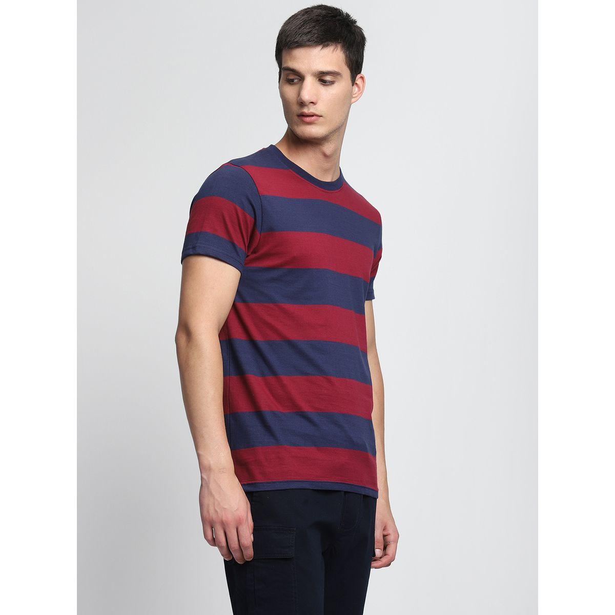 Dennis Lingo Regular Fit Striped Print T-Shirts-men-clothing-tshirtsandpolos-tshirts-image-3