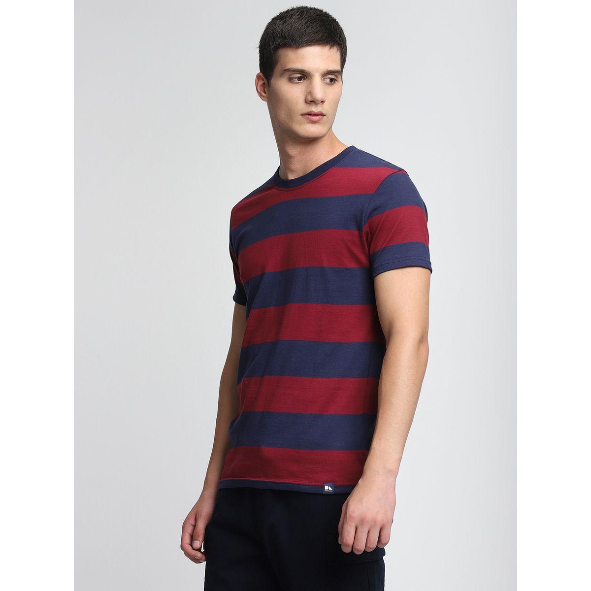 Dennis Lingo Regular Fit Striped Print T-Shirts-men-clothing-tshirtsandpolos-tshirts-image-4