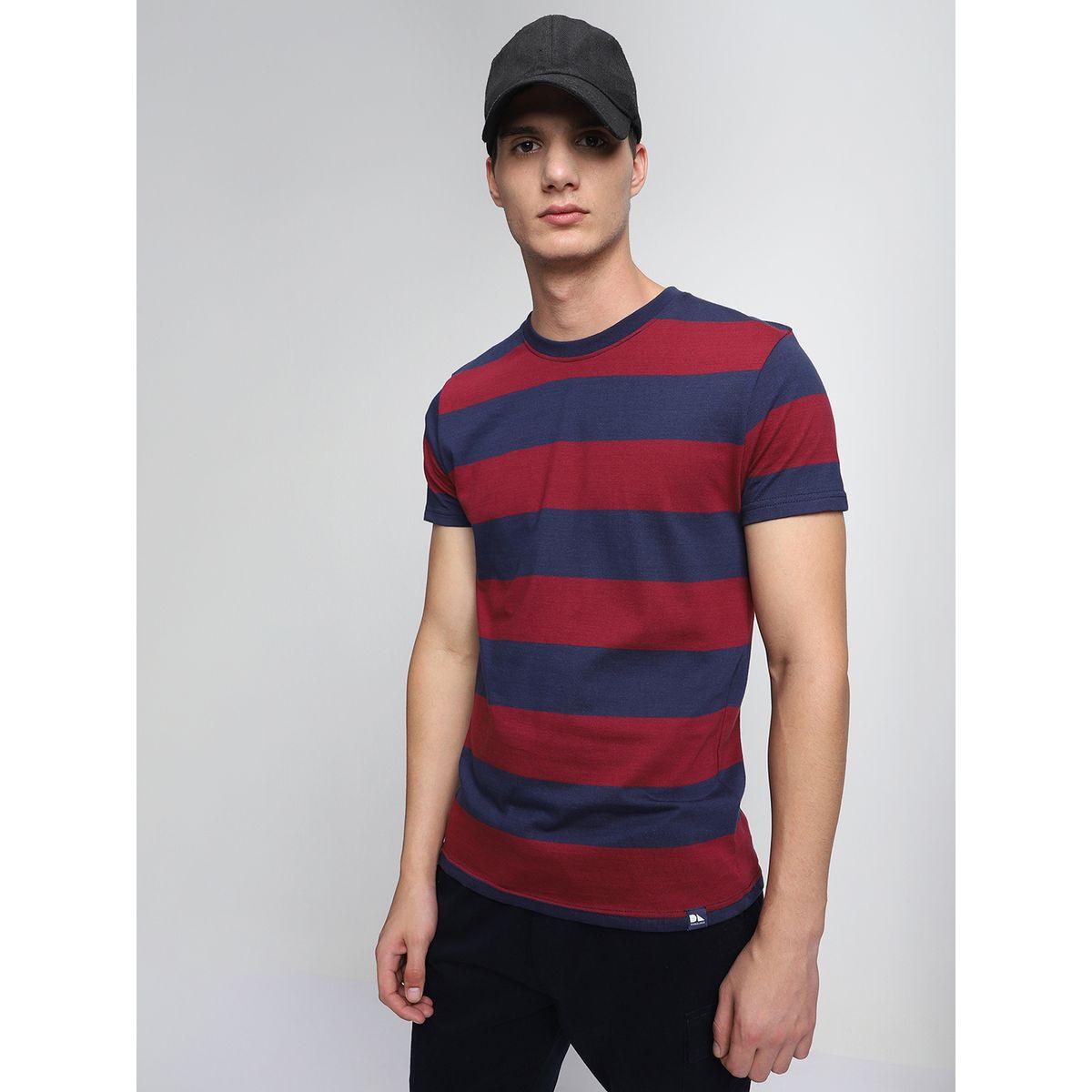 Dennis Lingo Regular Fit Striped Print T-Shirts-men-clothing-tshirtsandpolos-tshirts-image-6