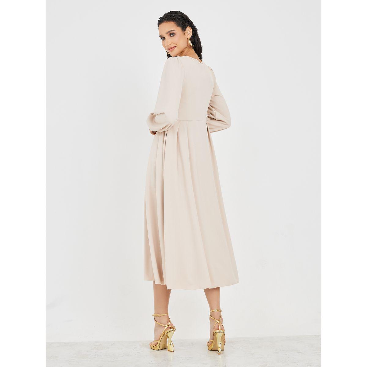 فستان ميدي بياقة واسعة-women-clothing-dresses-image-4