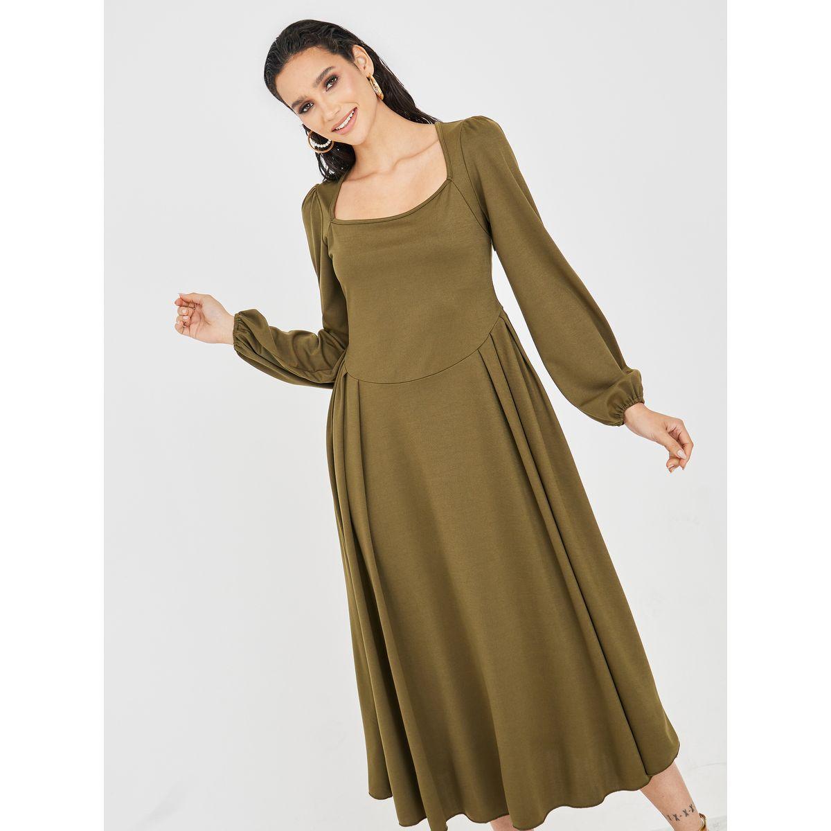 فستان ميدي بياقة واسعة-women-clothing-dresses-image-2