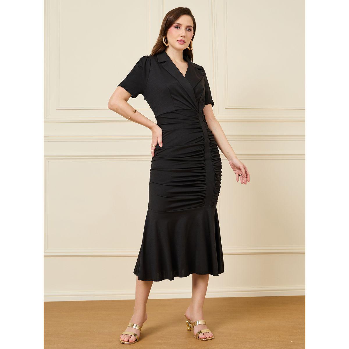 فستان ميدي بياقة مزدوجة بشق-women-clothing-dresses-image-1
