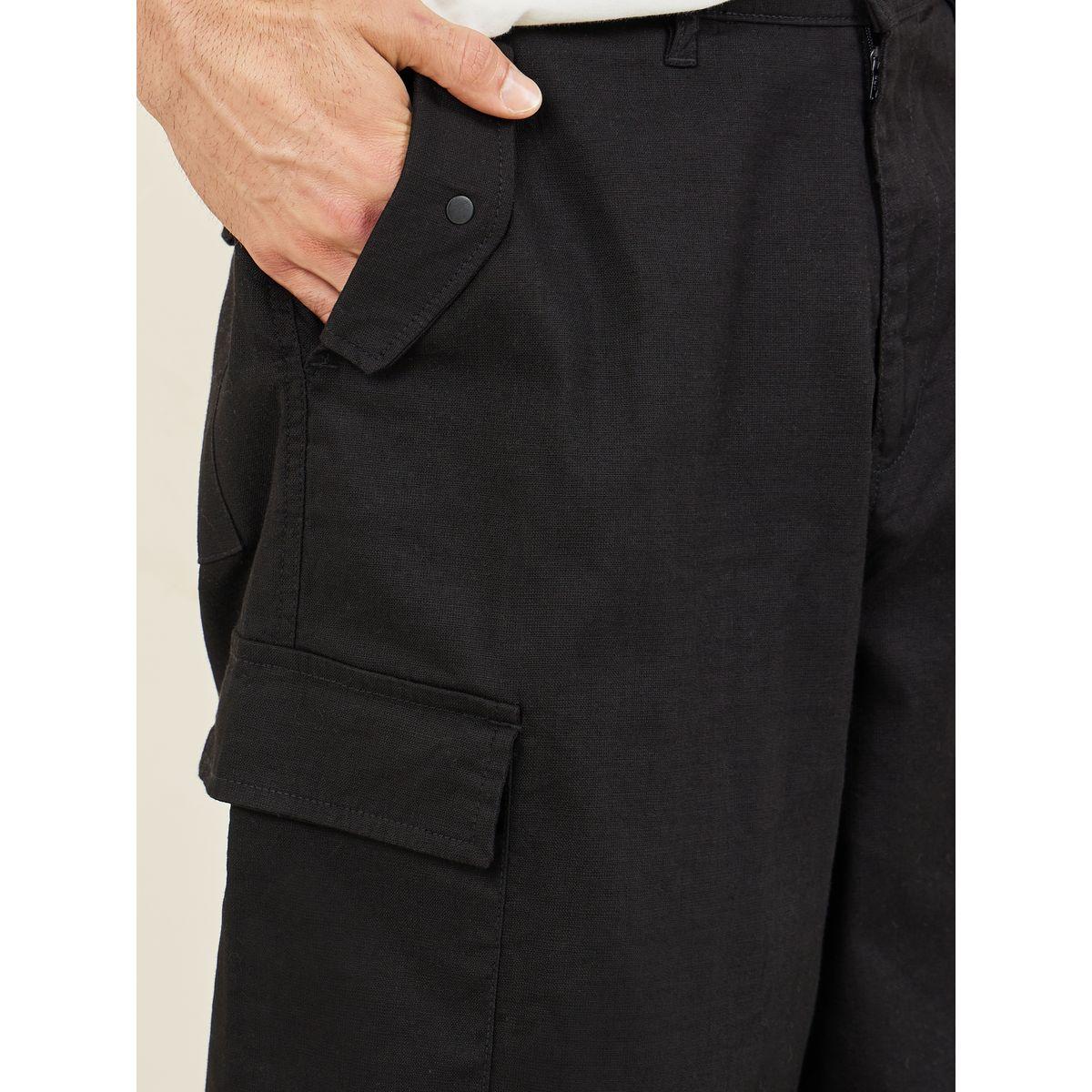 Styli Cotton Slub Oversized Cargo Pants-men-clothing-bottoms-trousersandchinos-trousers-image-3